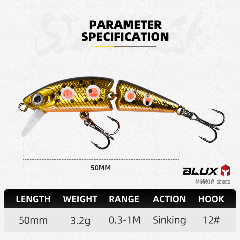 BLUX DR. Minnow Joint 50S Swim - Fishing Lure Spoon ulasan dan harga