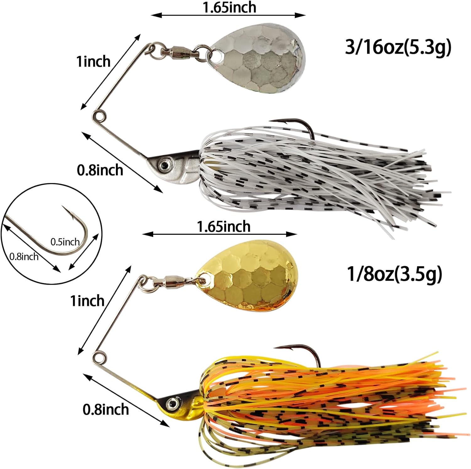 Eupheng Spinner Bait Spoon Wir - Fishing Lure Spinnerbait ulasan dan harga