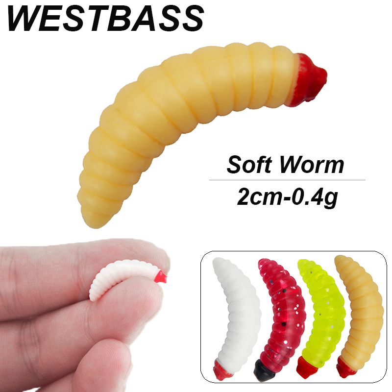 WESTBASS 20/50PCS Soft Larva S - Fishing Lure Soft Plastic ulasan dan harga