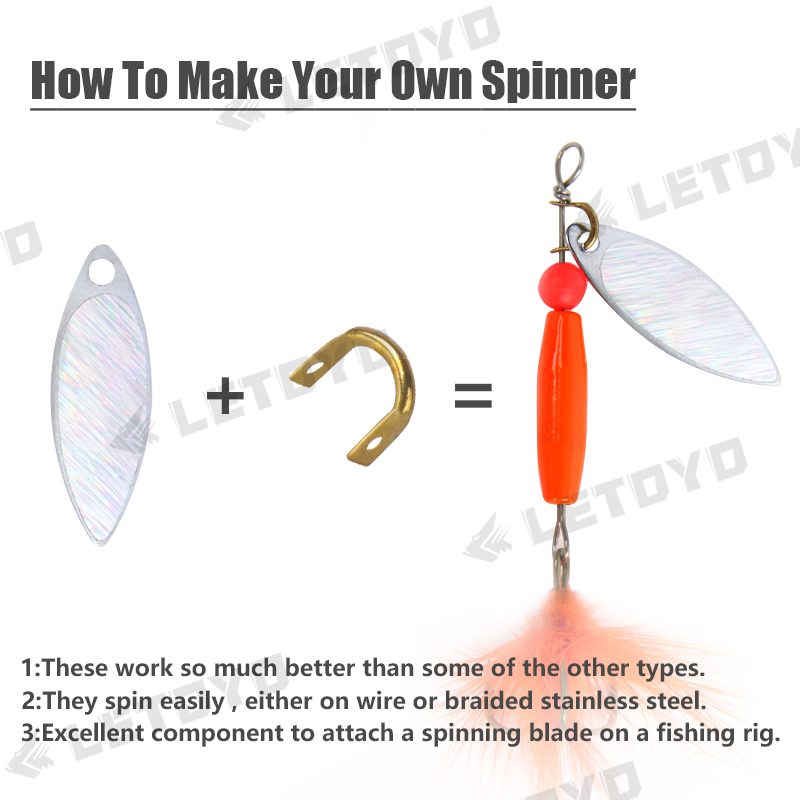 LETOYO 100pcs Folded Clevises  - Fishing Lure Spoon ulasan dan harga