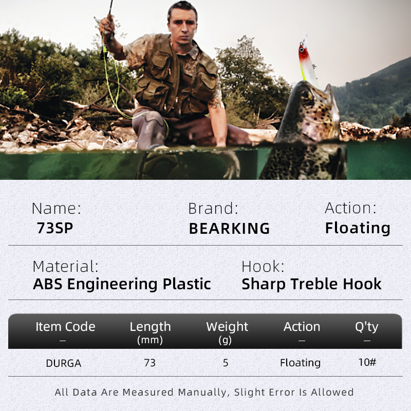 BEARKING New model 73mm 5g pro - Fishing Lure Crankbait ulasan dan harga