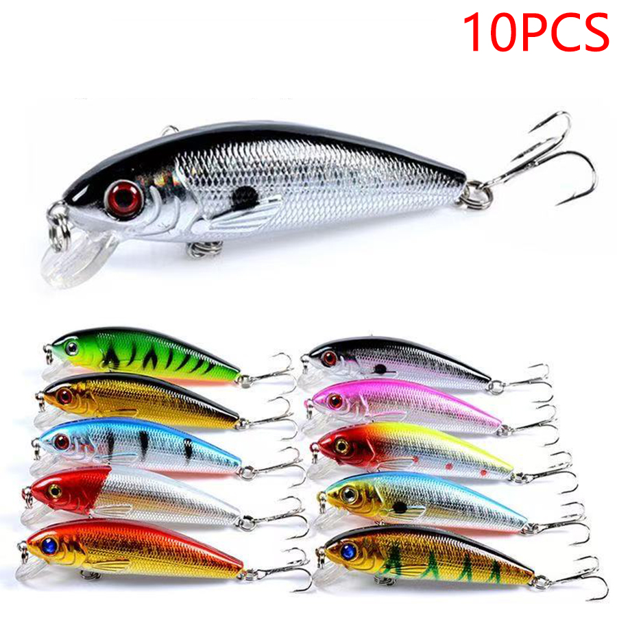 10PCS Jerkbait Minnow Crankbai - Fishing Lure Jerkbait ulasan dan harga