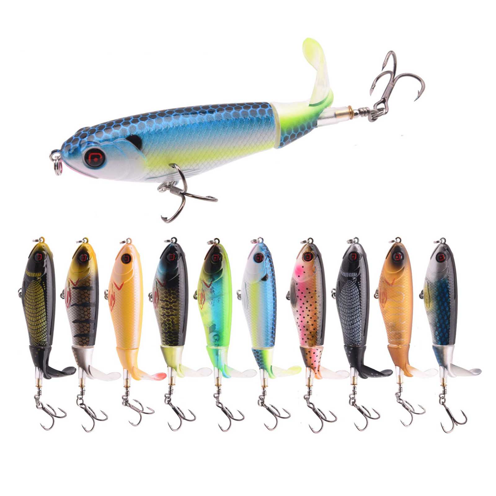 10.5cm/17g Propeller Tractor T - Fishing Lure Popper ulasan dan harga