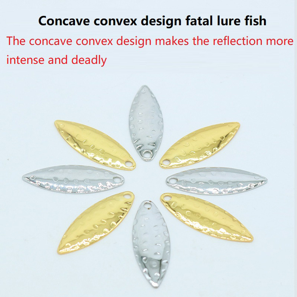 10Pcs/lot Willow Leaf Sequin P - Fishing Lure Spoon ulasan dan harga