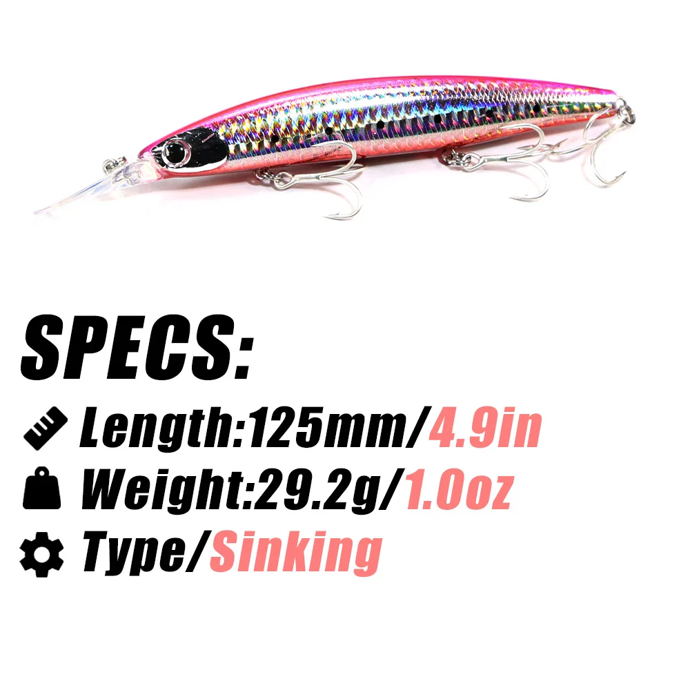 B&U 125mm Sinking Minnow Sea F - Fishing Lure Jerkbait ulasan dan harga