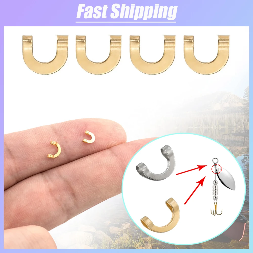 100pcs Fishing U Shaped Fixed  - Fishing Lure Spinnerbait ulasan dan harga